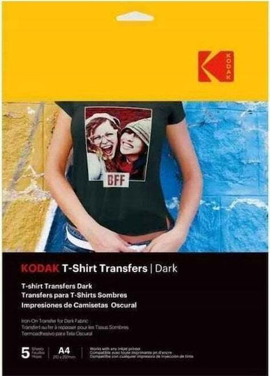 Kodak Φωτογραφικό Χαρτί Σιδερότυπο για Εκτυπωτές Inkjet 5 Φύλλα