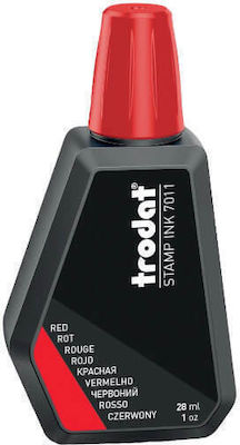 Trodat 7011 Liquid Ink for Ink Pad Ink Stamp Red