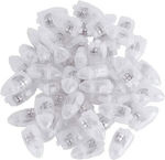 Set of 5 Balloons White with LEDs