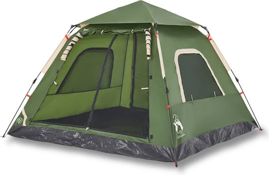 vidaXL Σκηνή Camping Πράσινη για 5 Άτομα 235x235x155εκ.