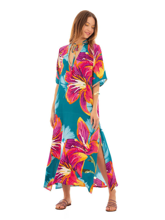 Platinum Fashion Women's Maxi Caftan Beachwear Multicolour