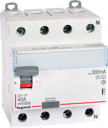 Legrand Ρελέ Διαρροής 4x40A 400V