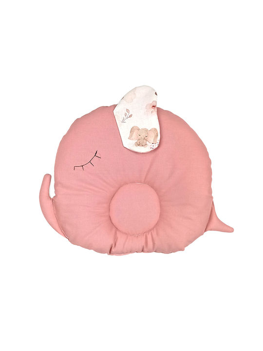 Baby Star Διακοσμητικό Μαξιλάρι Κούνιας Elephant Ροζ 40x30cm