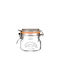 KIlner Vase General Use with Airtight Lid Glass Transparent 9x8.8x11.5cm