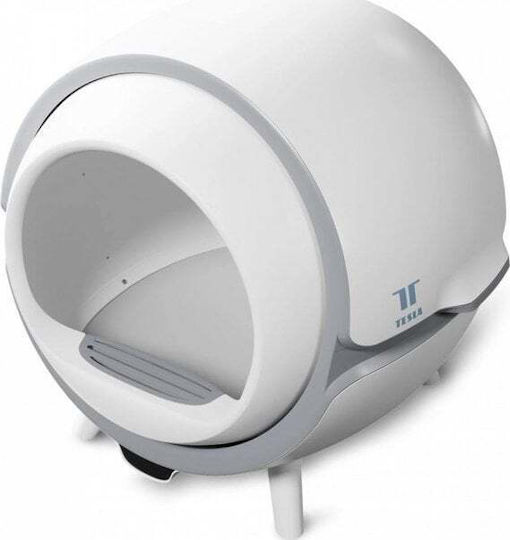 Tesla Smart Cat Toaletă Pisică Auto-curățare Albă L65.5 x l64.2 x Î60.5cm