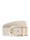 Leather Women's Belt Beige