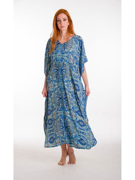 Rima Beachwear Feminin Caftan de Plajă Albastru