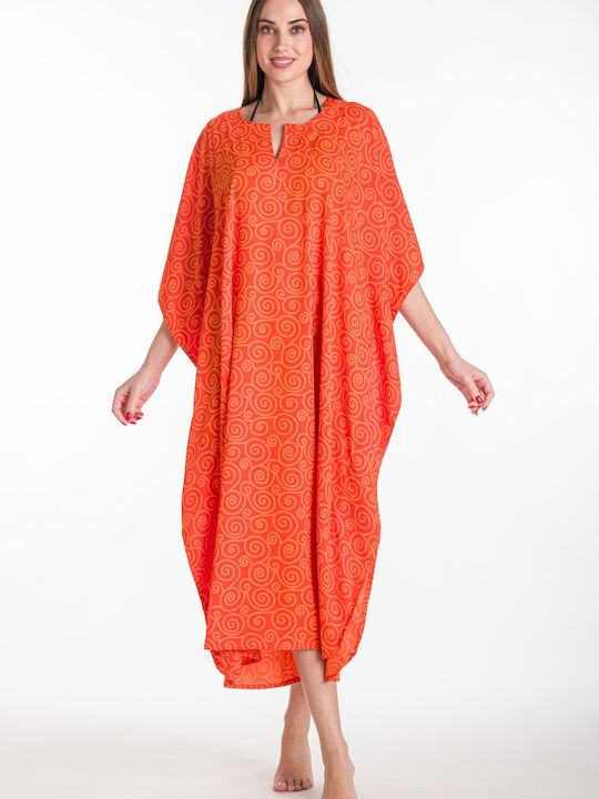 Rima Beachwear Damen Kaftan Strand Orange