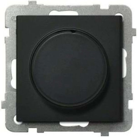 Ospel Comutator Cu Variator Încastrat Fără Ramă Universal Rotativ În Culoare Neagră