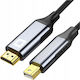Кабел mini DisplayPort мъжки - HDMI мъжки 1м Сив (CO2-0027)