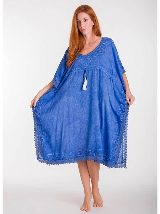 Rima Beachwear Women's Caftan Beachwear Blue