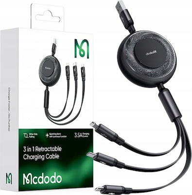 Mcdodo Retractable USB to Lightning / Type-C / micro USB Cable (CA-5220)