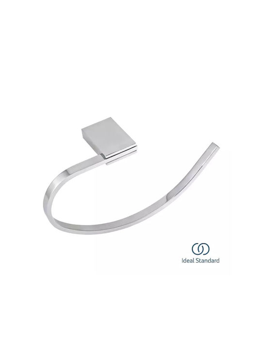 Ideal Standard Single Wall-Mounted Bathroom Ring Silver