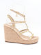 Women's Ankle Strap Platforms Gold