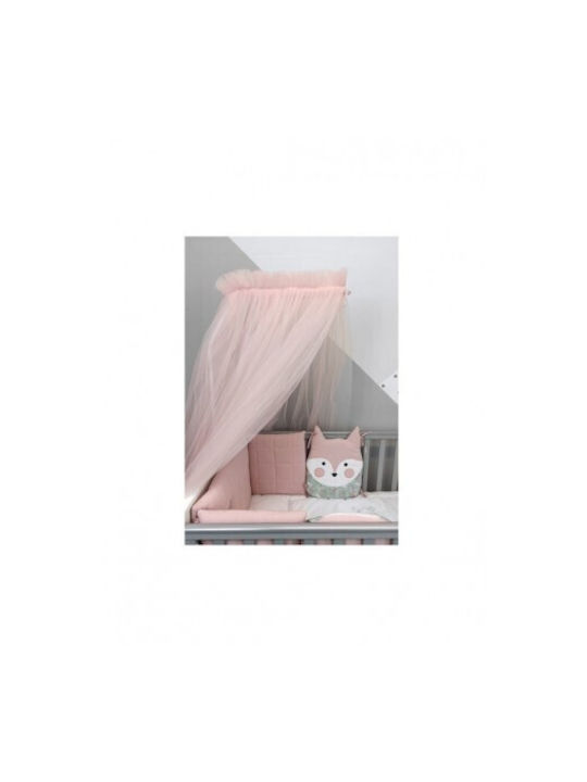 Baby Star Κουνουπιέρα Λίκνου Elegant από Τούλι Ροζ 180εκ.