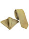 Legend Accessories Men's Tie Set Printed in Gold Color