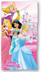 Disney Princess Kids Beach Towel Pink 140x70cm