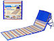 Foldable Beach Sunbed Light Blue 145x50cm