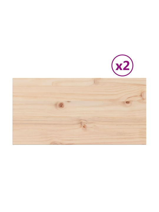 vidaXL Rectangular Table Surface made of Solid Wood Masif Pine 60x30x1.7cm 847411 2pcs