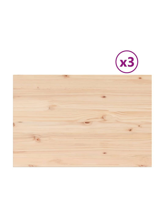 vidaXL Table Surface Made of Solid Wood 80x53x1.7cm 847420 3 Pieces