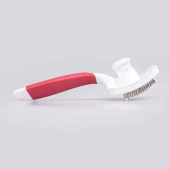 Over zoo Small Dog Brush for Coat Cleaning Gray