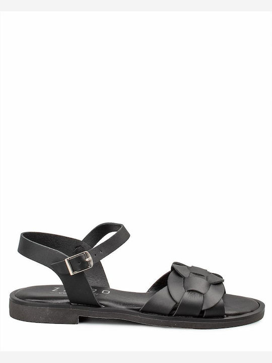 Zakro Collection Women's Flat Sandals in Black Color