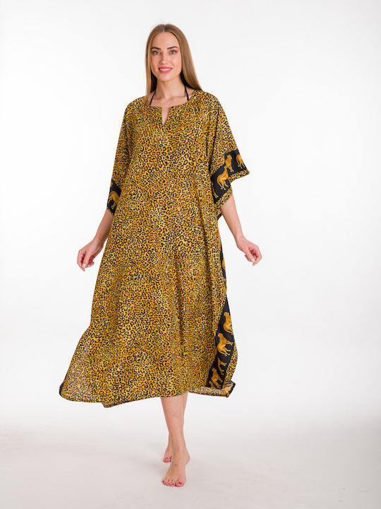 Rima Beachwear Women's Caftan Beachwear Yellow