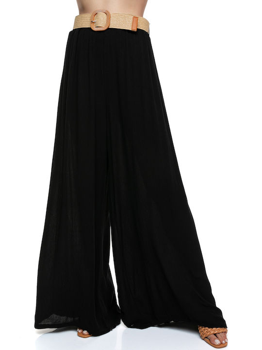 RichgirlBoudoir Women's High-waisted Fabric Trousers black