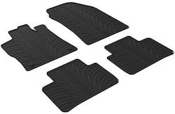 Auto Gs Rear Mats 2pcs from Plastic for Peugeot 308 Opel Astra Black