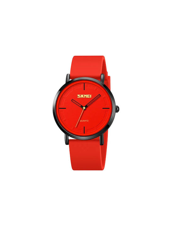 Skmei Watch with Red Metal Bracelet