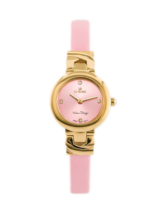 G.Rossi Women's Watch with Pink Leather Strap