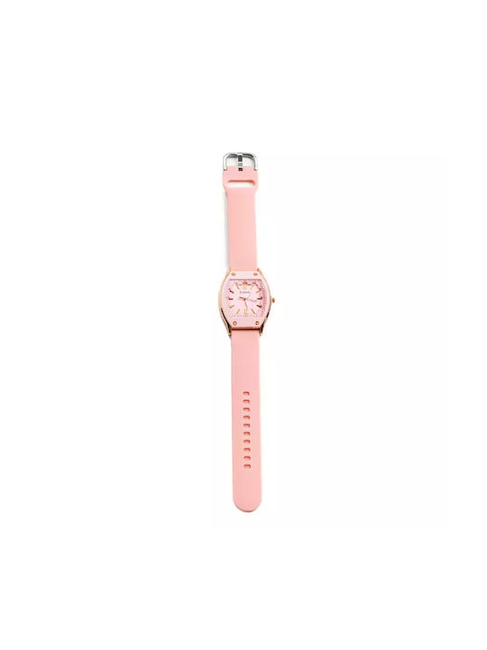 Nora's Accessories Watch with Pink Rubber Strap