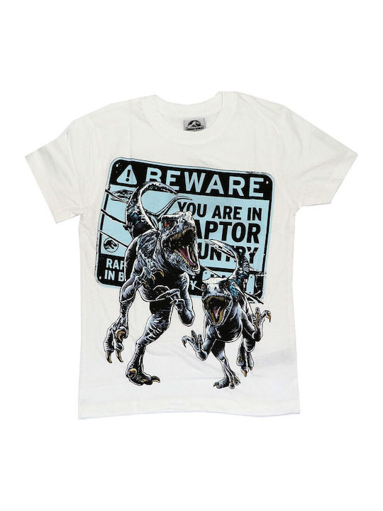 Παιδικό T-shirt Λευκό Jurassic World