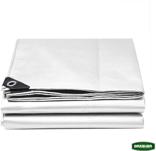 Grasher Waterproof Tarpaulin 190gr/m² 5x4m. Heavy Duty White