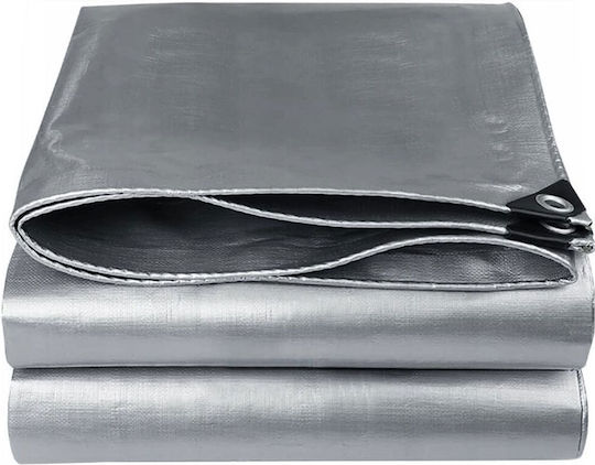Grasher Waterproof Tarpaulin 250gr/m² 12x8m. Heavy Duty Gray