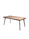 Tisch Speisesaal Holz mit Metallgestell Metal 180x90x77cm