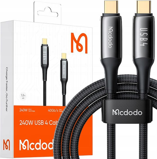 Mcdodo USB 2.0 Cable USB-C male - USB-C 240W PD Μαύρο 1m CA-2990