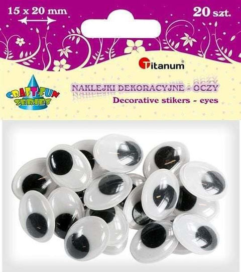 Titanum Πλαστικό Διακοσμητικό Στοιχείο για DIY Κατασκευές 20τμχ 1.5x2εκ.