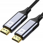 HDMI 2.1 Кабел HDMI мъжки - HDMI мъжки 10м Сив