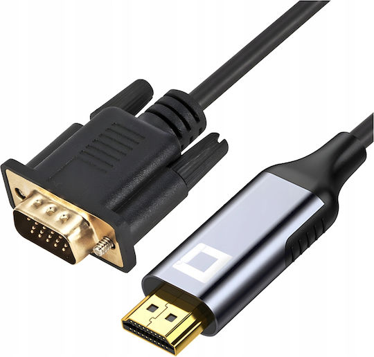 Kabel HDMI-Stecker - VGA-Stecker 3m Gray