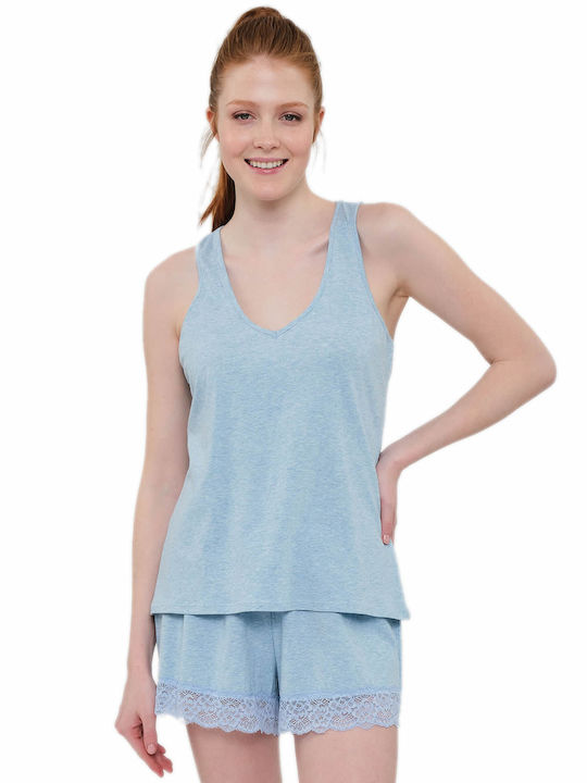 Muydemi Set Summer Women's Pajamas Blue