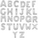 Foil Balloons Various Letters Silver 82 cm Type R