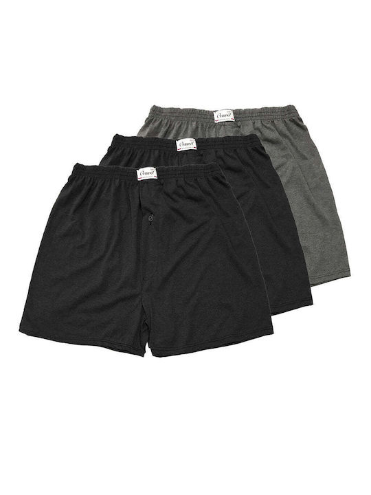 Ανδρικά Μποξεράκια Μαύρο/Γκρι 3Pack
