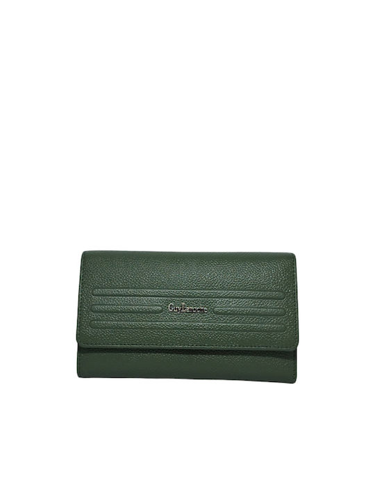 Guy Laroche Large Leather Women's Wallet with RFID Green