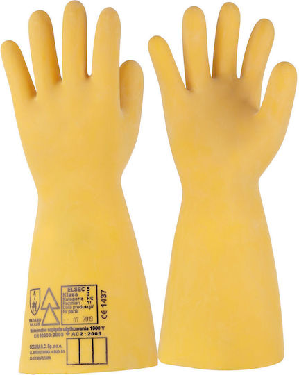 Secura Gloves for Work Electrician Orange Latex 1pcs