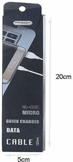 Treqa Ladung Regulär USB 2.0 auf Micro-USB-Kabel Weiß 1m (CA-8051) 1Stück