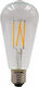 Bec LED 8W 140mm pentru Soclu E27 și Formă ST64 Alb cald