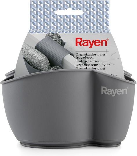 Rayen Sponge Holder Made of Gray Plastic 12.5x9.5cm