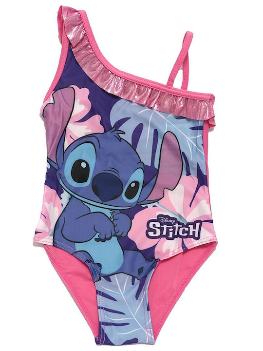 Disney Παιδικό Μαγιό Ολόσωμο Lilo & Stitch Ροζ