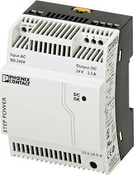 Phoenix Contact Sursă de Alimentare pe Șină DIN cu Ieșire 24V și Putere 60W 2.5A